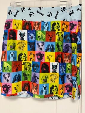 Skort Obsession Colorful Dog Pop Art Pet Skirt - Multicolor